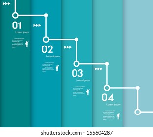 Design clean number banners template/graphic or website layout/timeline. Vector