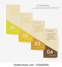 Design clean number banners template/graphic or website layout/timeline. Vector
