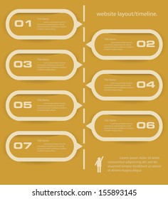Design clean number banners template/graphic or website layout/timeline. Vector.