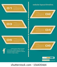 Design clean number banners template/graphic or website layout/timeline. Vector.