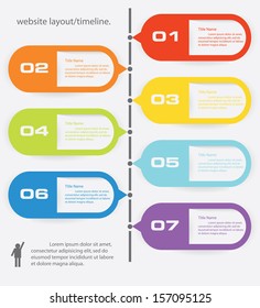 Design clean number banners template/graphic or website layout. Vector.