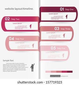 Design clean number banners template/graphic or website layout/timeline. Vector.