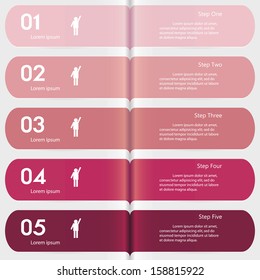 Design clean number banners template/graphic or website layout. Vector.