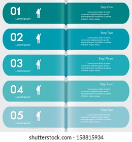 Design clean number banners template/graphic or website layout. Vector.