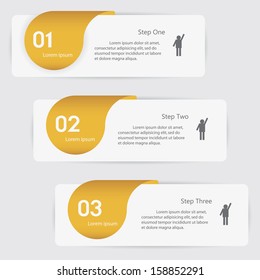 Design clean number banners template/graphic or website layout. Vector.