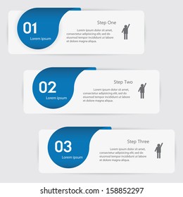 Design clean number banners template/graphic or website layout. Vector.