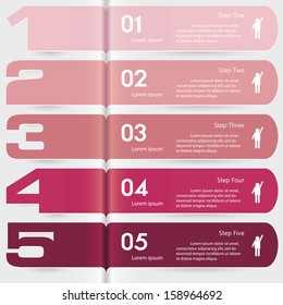 Design clean number banners template/graphic or website layout. Vector.