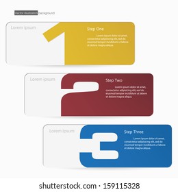 Design clean number banners template/graphic or website layout. Vector.