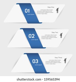 Design clean number banners template/graphic or website layout. Vector.