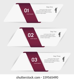 Design clean number banners template/graphic or website layout. Vector.