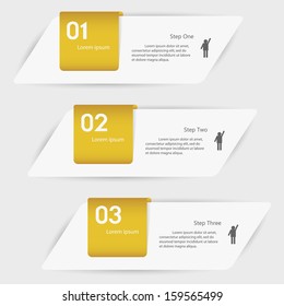 Design clean number banners template/graphic or website layout. Vector.