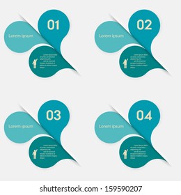 Design clean number banners template/graphic or website layout. Vector.