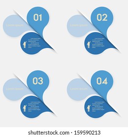 Design clean number banners template/graphic or website layout. Vector.