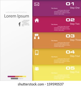 Design clean number banners template/graphic or website layout. Vector.