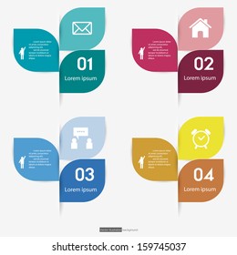 Design clean number banners template/graphic or website layout. Vector.
