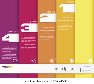 Design clean number banners template/graphic or website layout. Vector.