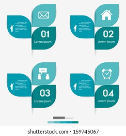 Design clean number banners template/graphic or website layout. Vector.
