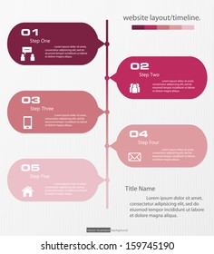 Design clean number banners template/graphic or website layout/timeline. Vector.