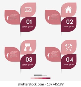 Design clean number banners template/graphic or website layout. Vector.