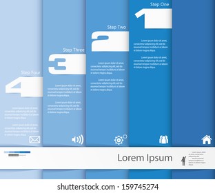 Design clean number banners template/graphic or website layout. Vector.