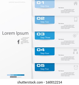 Design clean number banners template/graphic or website layout. Vector.