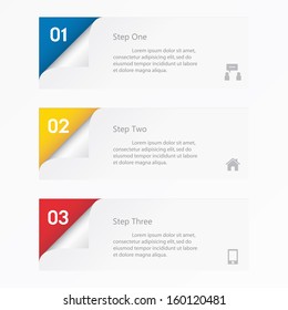 Design clean number banners template/graphic or website layout. Vector.