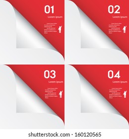 Design clean number banners template/graphic or website layout. Vector.