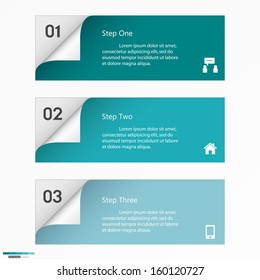 Design clean number banners template/graphic or website layout. Vector.