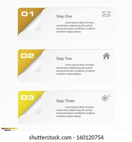 Design clean number banners template/graphic or website layout. Vector.