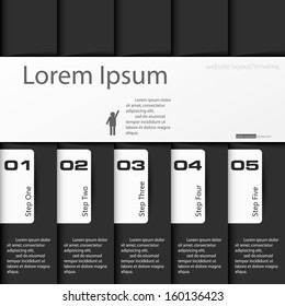 Design clean number banners template/graphic or website layout. Vector.