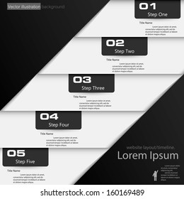 Design clean number banners template/graphic or website layout. Vector.