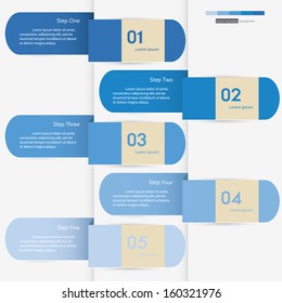Design clean number banners template/graphic or website layout/timeline. Vector