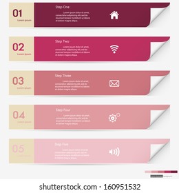 Design clean number banners template/graphic or website layout. Vector.