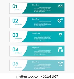 Design clean number banners template/graphic or website layout. Vector.