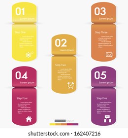 Design clean number banners template/graphic or website layout/timeline. Vector