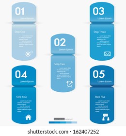 Design clean number banners template/graphic or website layout/timeline. Vector