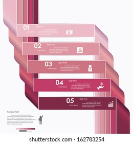 Design clean number banners template/graphic or website layout/timeline. Vector.