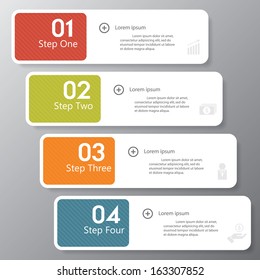Design clean number banners template/graphic or website layout. Vector.