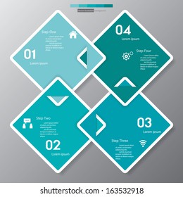 Design clean number banners template/graphic or website layout. Vector.