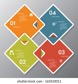 Design clean number banners template/graphic or website layout. Vector.