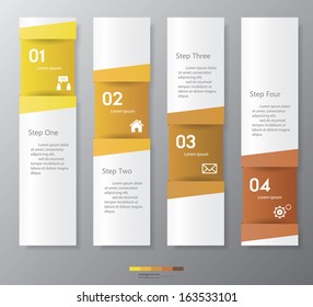 Design clean number banners template/graphic or website layout. Vector.