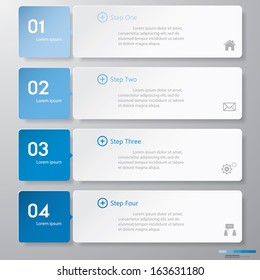 Design clean number banners template/graphic or website layout. Vector.