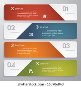 Design clean number banners template/graphic or website layout. Vector.