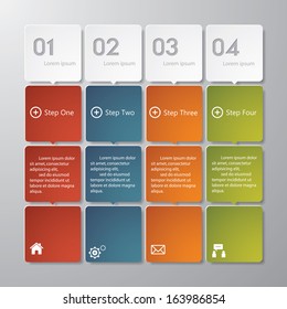Design clean number banners template/graphic or website layout. Vector.