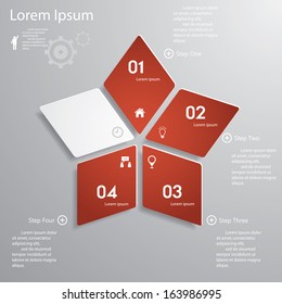 Design clean number banners template/graphic or website layout. Vector.