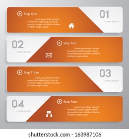 Design clean number banners template/graphic or website layout. Vector.