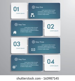 Design clean number banners template/graphic or website layout. Vector.