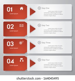 Design clean number banners template/graphic or website layout. Vector.