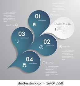 Design clean number banners template/graphic or website layout. Vector.