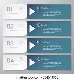 Design clean number banners template/graphic or website layout. Vector.